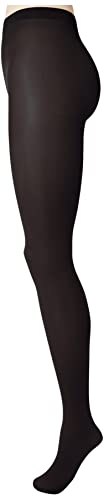 Nur Die 2er Pack Blickdicht 40 DEN Strumpfhose weiche matte Optik bequemer Bund Zwickel verstärkte Fußspitze Damen, schwarz, L