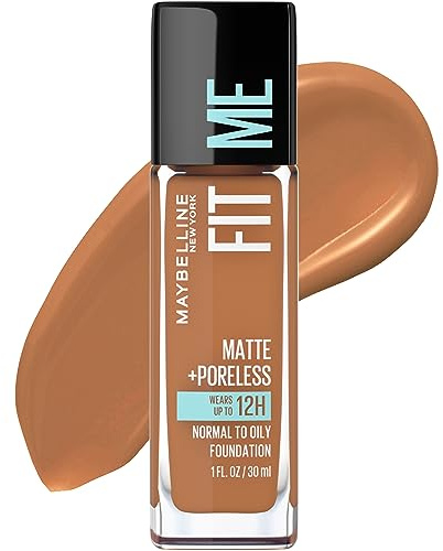 Maybelline Fit Me Matte + Poreless Liquid Oil-Free Foundation Makeup, Coconut, 1 Count (Packaging May Vary)