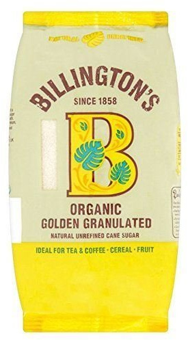 Billingtons Organic Golden Granulated Sugar 500g (Pack of 3)