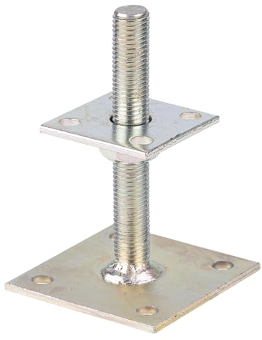 Alberts 218102 Pfostenträger | zum Aufschrauben | galvanisch verzinkt, dickschichtpassiviert | höhenverstellbar 30 - 150 mm | 70 x 70 mm