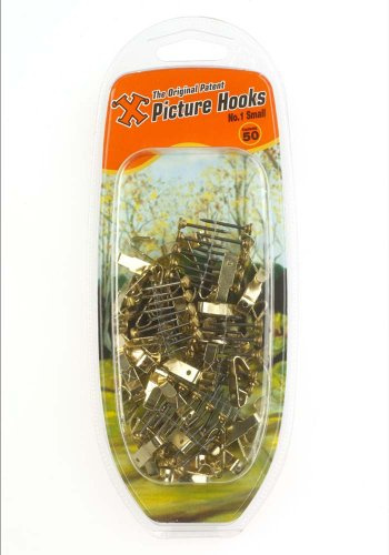 X-HOOKS No.1 Small Brass Plated Picture Hooks (Pack of 50) | 12884