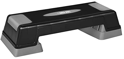 GORILLA SPORTS® Stepper Fitness - 3 Niveaux de Hauteur Réglable, Stable, Pieds Antidérapants, Peu Encombrant, Plastique, Charge Max 200 kg - Stepper d'Aérobic, Pilates, Materiel Sport Maison