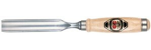 Gouge creuse B.12 mm Manche en charme avec 2 viroles en acier Cerises