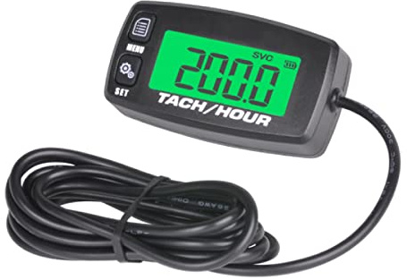 Runleader Digitaler Wartungs-Tachometer/Urenteller RL-HM032A (1) | Batteriewechsel,Zweifarbige Hintergrundbeleuchtung,Für Motorräder,Kleine Benzinmotoren,Außenborder,Hochdruckreiniger