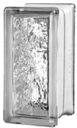 Seves Glass Block 4x8x4 Cortina | Classic Glacial Look | Suited for Interior and Exterior Applications | Perfect for Residential and Commercial Use | Maximum Privacy with Great Light Transmission
