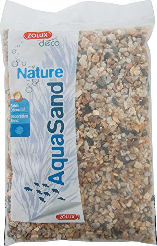 Zolux Gravier Naturel pour Aquarium Quartz Jaune de 2 à 5 mm de Granulométrie 1 kg