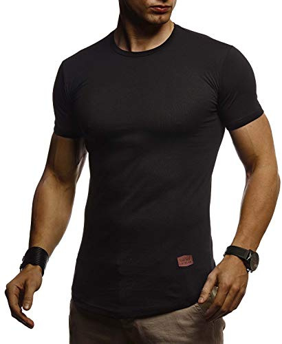 Leif Nelson Camiseta para Hombre con Cuello Redondo LN-8294