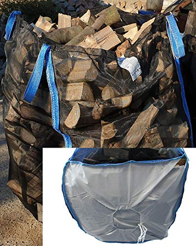 Hochwertiger Premium BigBag für Brennholz Kaminholz Holzbag Woodbag Scheitholz Brennholzsack Voll-Netz Big Bag 100 * 100 * 120cm mit Sternboden beim Hersteller kaufen