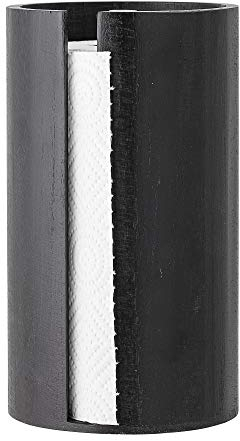 Bloomingville Porte-Rouleau de Cuisine Noir Paulownia Bois