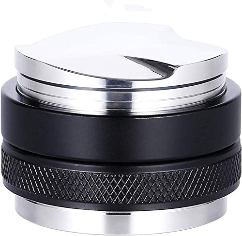 Senmil 51mm Kaffeeverteiler & Sabotage 2 in 1,Kaffee Tamper,Doppelkopf-Kaffeewaage Passend für 54mm Siebträger, einstellbare Tiefe, professioneller manueller Espressokocher