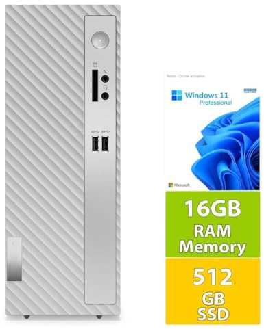 pccustomizer 2024 Desktop PC AMD Ryzen 5 5600H 12-Core | 16GB DDR4 | 512GB SSD | Smart Card Reader | USB3 | WiFi 600 and Bluetooth 5 | HDMI | Windows 11