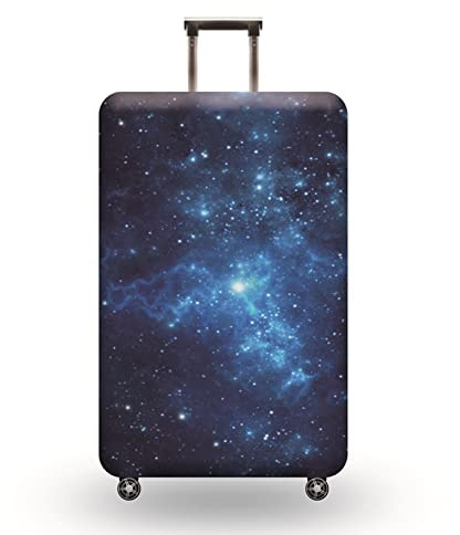 Anawakia Kofferhülle Elastisch Kofferhülle Kofferschutzhülle Gepäck Cover Reisekoffer Hülle Kofferschutz Luggage Cover Gepäckabdeckung Kosmisches Sternenhimmelmuster (Blau c,L 25-28 Zoll)