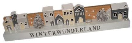 Winterwunderland ... Häuserzeile aus Holz zu im Farmhouse-Stil