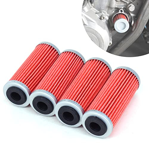 4 x Motorrad Ölfilter - für EXC EXC-F EXC-R SX-F XC-F XC-W XCF-W XC-WR SMR FC FE 250 300 350 400 450 505 530 Sechs Tage Factory Edition Freeride Motorrad Dirt Bike | für FE 250 300 350 400 450 505 530 Sechs Tage Factory Edition Freeride Motorrad Dirt Bike
