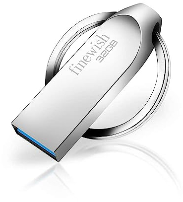 Memoria USB 32 GB 3.0, Metal Pendrive 32 GB USB 3.0 Flash Drive Impermeable USB Stick 32 GB para Computadoras, Tabletas Almacenamiento DE Datos Externo.Velocidad de Lectura 80 MB/s (Plata)