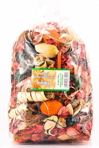 Potpourri Profumato all'Orchidea - Pacchetto Grande 1100 ml ≈ 150-190 g | Decorazione Floreale per la Casa | Fiori Secchi per Vaso, Soggiorno, Camera da Letto, Bagno | Aroma Sottile di Orchidea