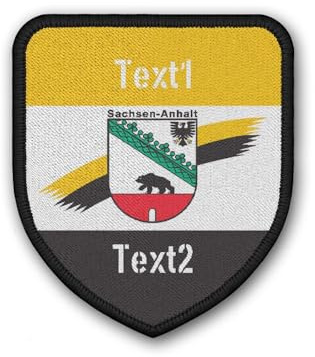 Patch personalisierbar Land Sachsen-Anhalt ST LSA Wappen Bundesland #42491