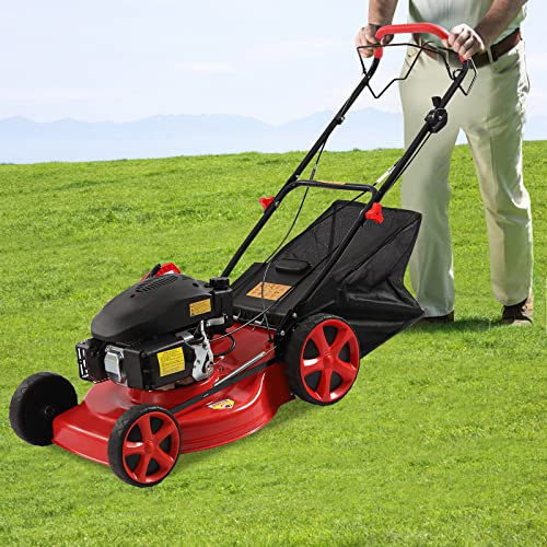 Bensin gräsklippare med 60 l fångstkorg 6,0 HP 173 cc 4-takts enkelcylinder bensinmotor | 51 cm skärbredd | 8 justerbara höjder (4 kW)