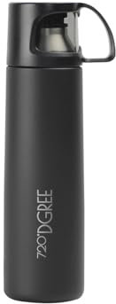720°DGREE Thermoskanne mit Becher 750ml “Follow” - 3 Größen, Klick-Verschluss, 12h Heiß, 24h Kalt, Auslaufsicher, BPA-Frei - Edelstahl Thermosflasche, Isolierflasche - Perfekt für Kaffee, Tee To Go