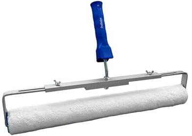 Profesius 50cm Bodenbeschichtungswalzen Set - lösungsmittelbeständige Mikrofaser Großflächenwalze + Verstellbügel- für: 2K-Lacke, Epoxidharzfarbe, Nitrolack, Rostschutzfarbe (1 Walze + Bügel)
