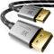 deleyCON 1m 8K DisplayPort Cable 1.4 (8K@60Hz 4K@165Hz 2K@360Hz) HBR3 32.4Gbps UHD WQHD HDR DSC 1.2 HDCP 2.2 G-Sync & FreeSync DP 1.4 Cable para Tarjeta Gráfica Monitor Gaming