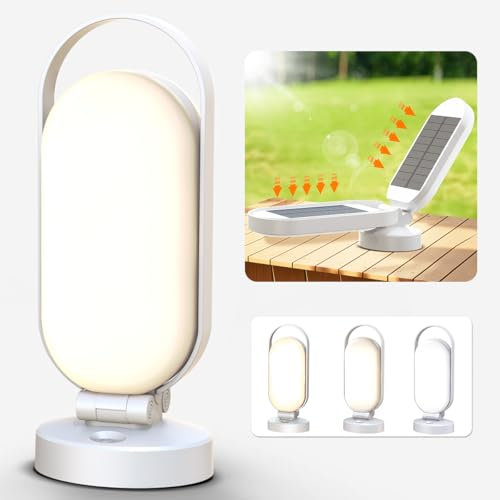 Bravzurg Lampada da Campeggio Ricaricabile, 5000mAh Lanterna Solare Campeggio Esterno, Portatile Pieghevoli Impermeabili, Luce LED Batteria, Campeggio Accessori Attrezzatura Utili, Emergenza Interno