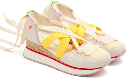 Zapatillas Abiertas Piel CUÑA Rafia HINESBURG