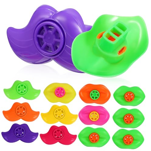 PHENOFICE 20pièces Lot De Sifflets à Lèvre Moustache Pour Fête Jouets De Dessin Animé Pour Garçon Fille Accessoires De Fête