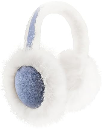 NICEYEA Winter Warm Faux Fur Ear Muffs for Men Women Foldable Fluffy Plush Ear Warmers Windproof Headband Earmuffs Soft Padded Earflap Cover Christmas Gifts