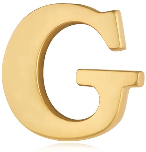 HONEY BEAR 1 Stück Buchstaben Brief Broschen Pins A bis Z, für Herren/Damen Anzug Hemd,Matte Gold