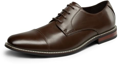 Bruno Marc Zapatos Vestir Hombre Oxfords Cordones Traje | Upper Sintético Elegante, Puntera Amplia, Suela Antideslizante, Cierre Cordones, Estilo Versátil Formal