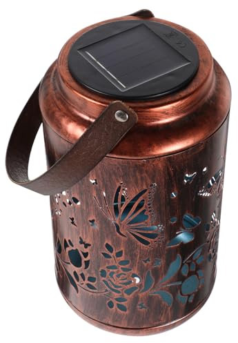 KONTONTY Hollow Solar Light Butterfly Retro Design Garden Ornament Solar Garden Lights Outdoor Easy to Install