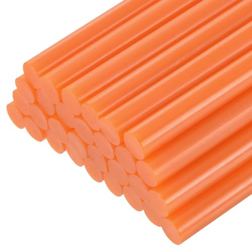 QUARKZMAN 6 Pièces Bâtons de Colle Chaude pour Pistolet, 11mm x 200mm Recharge Universelle pour Pistolet à Colle pour Bricolage, Artisanat, Réparations, Loisirs Créatifs, Décoration, Orange