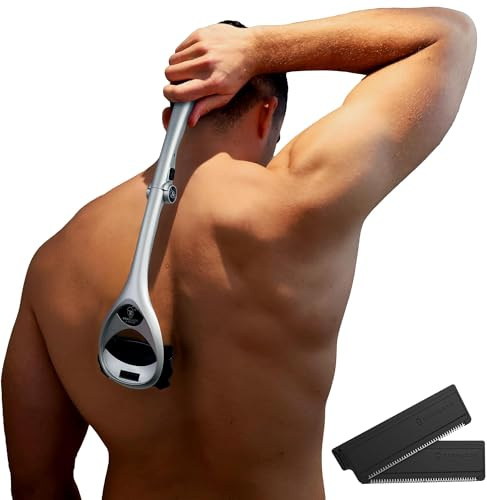 Bakblade SilverBak - Rasoi da uomo 2.0: rasoio per capelli fai da te, tecnologia lama di sicurezza e manico ergonomico, rasatura a secco e bagnato (lame extra incluse)