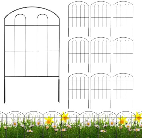 Clôture de Jardin Métal Inoxydable Sans Terrassement Barrière pour Animaux