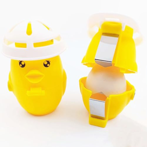 5-in-1 Multi-Purpose Egg Shell Opener,Fridge Magnets,Egg Separator for Raw Eggs,Egg Piercer,Egg Cracker,Hard Boiled Egg Peeler with Safety Lock for Kitchen Home Patent Design 1PC