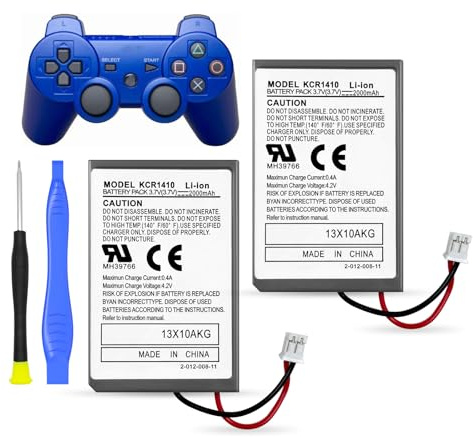 2X 2000mAh Akku Batteries LIP1859/LIP1472/LIP1359 für Sony PS3 PlayStation 3 Dualshock Wireless Controller