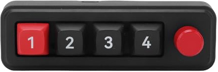 Zunate 4 Tasten Makro OSU Mechanische Tastatur, Benutzerdefinierte Programmierbare Hot -Swap -RGB -Rückbeleuchtung EIN Handspieltastatur mit USB -C -Kabelverbindung für OSU -Büroarbeit (Black)