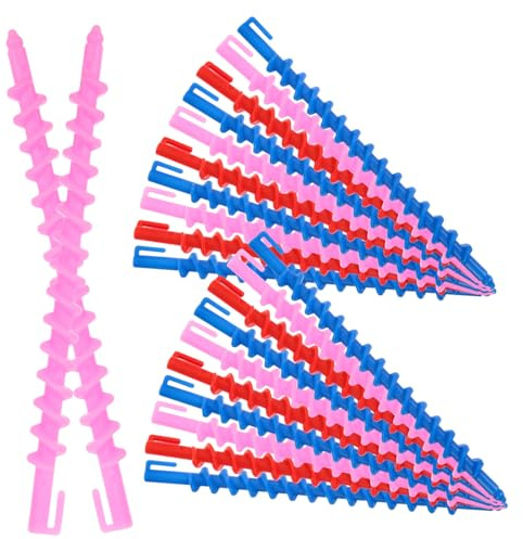minkissy 20 piezas Varillas para Permanente Cabello Rulos Flexibles Plásticos para Rizos Definidos Herramientas Profesionales para Peinados Casa y Salón Color Aleatorio Color Aleatorio