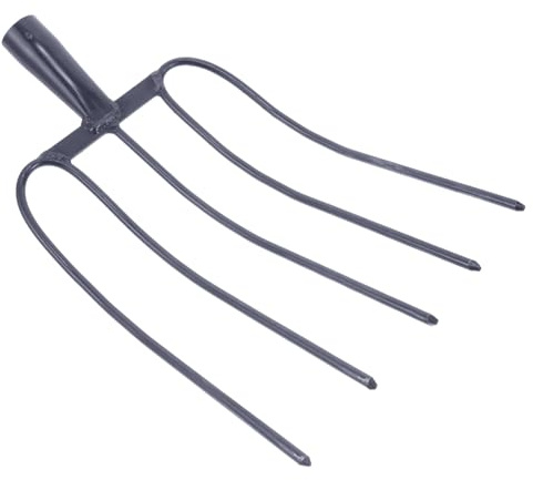 MOTHNUR Forcone di Metallo e Forca per Letame in Ferro per Giardinaggio e Agricoltura, Utensile Manuale Robusto e Versatile per Prato e Area Rurale, Resistente