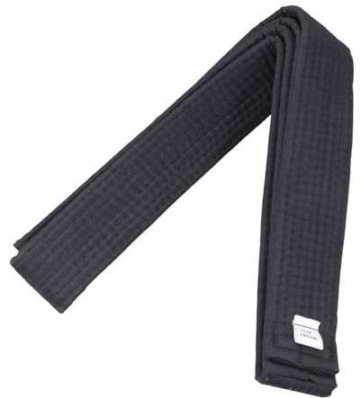 FSDSHGKDG Ceinture de taekwondo, 180 cm et taekwondo, ceinture de karaté, ceinture blanche, ceinture artistique, ceinture longue et souple, ceinture noire pour enfants - Noir