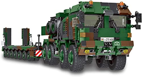 Militär Fahrzeug LKW Bausteine Bausatz, Panzerträger Klemmbausteine Modell | 1912 Teile, Panzer Transporter Bauset, Konstruktions Set