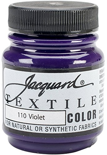 Jacquard Textile Color Violet - Permanent Fabric Paint for Clothes, Furniture Upholstery, Shoes or Tote Bags – Indoor & Outdoor Fabric Paint – 2.25 Oz Jar, Upholstery Fabric Paint