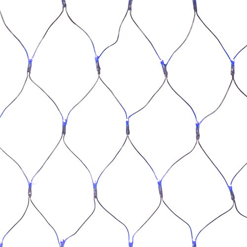 Led Lichterkette Weihnachten 1,5x1,5 m 144 Lichternetz Blau Weihnachtsbeleuchtung Fenster Deko