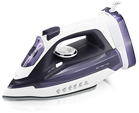 Emerio SI-113087 Ferro a vapore Ceramica 2200W Nero, Bianco ferro da stiro