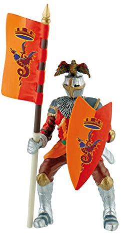 Bullyland 80782 - Spielfigur Kampfbereiter Turnier Ritter in roter Rüstung, ca. 12,5 cm, detailgetreu, PVC-frei, ideal als kleines Geschenk für Kinder ab 3 Jahren, Rot