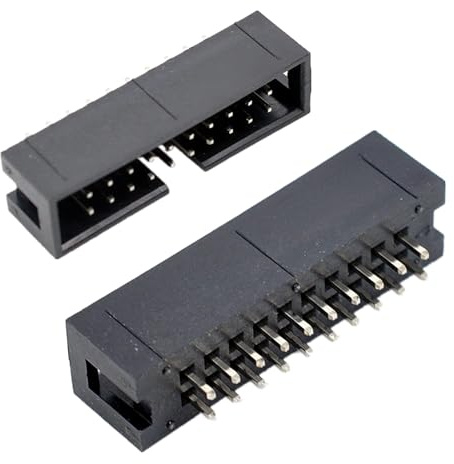Oiyagai 50 Stück 20-Pin IDC Box Header – 2,54mm Pitch JTAG Stecker, Gerade Stiftleiste für Flachbandkabel, Leiterplatte, DIY Elektronik & Industrieprojekte