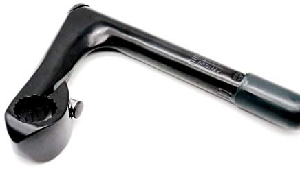 CarbonEnmy Retro Fahrrad Schaftvorbau 25,4mm Klemmung, 22,2mm (1) Schaft, Extra Lange 180mm / 105mm Vorbau, Aluminium Klassik Vorbau für Rennrad, Singlespeed, Fixie & Touring - Schwarz