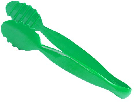 Small Green Serving Tongs for Salad Meats Buffets Ice Set of 3 Reusable Break Resistant Polycarbonate Plastic
