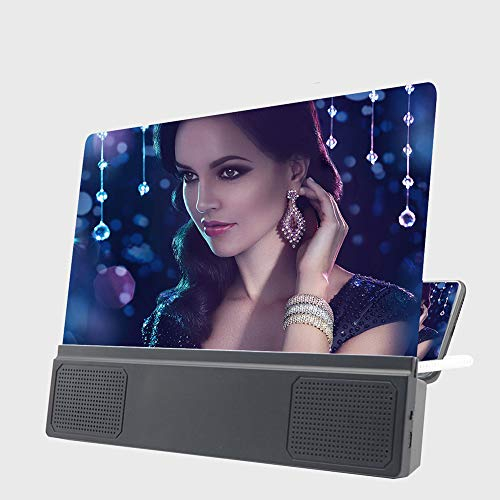 Amplificateur d'écran, écran de téléphone portable 3D de 12 pouces, support d'amplificateur vidéo HD avec haut-parleur, amplificateur d'écran vidéo de film pour protéger les yeux